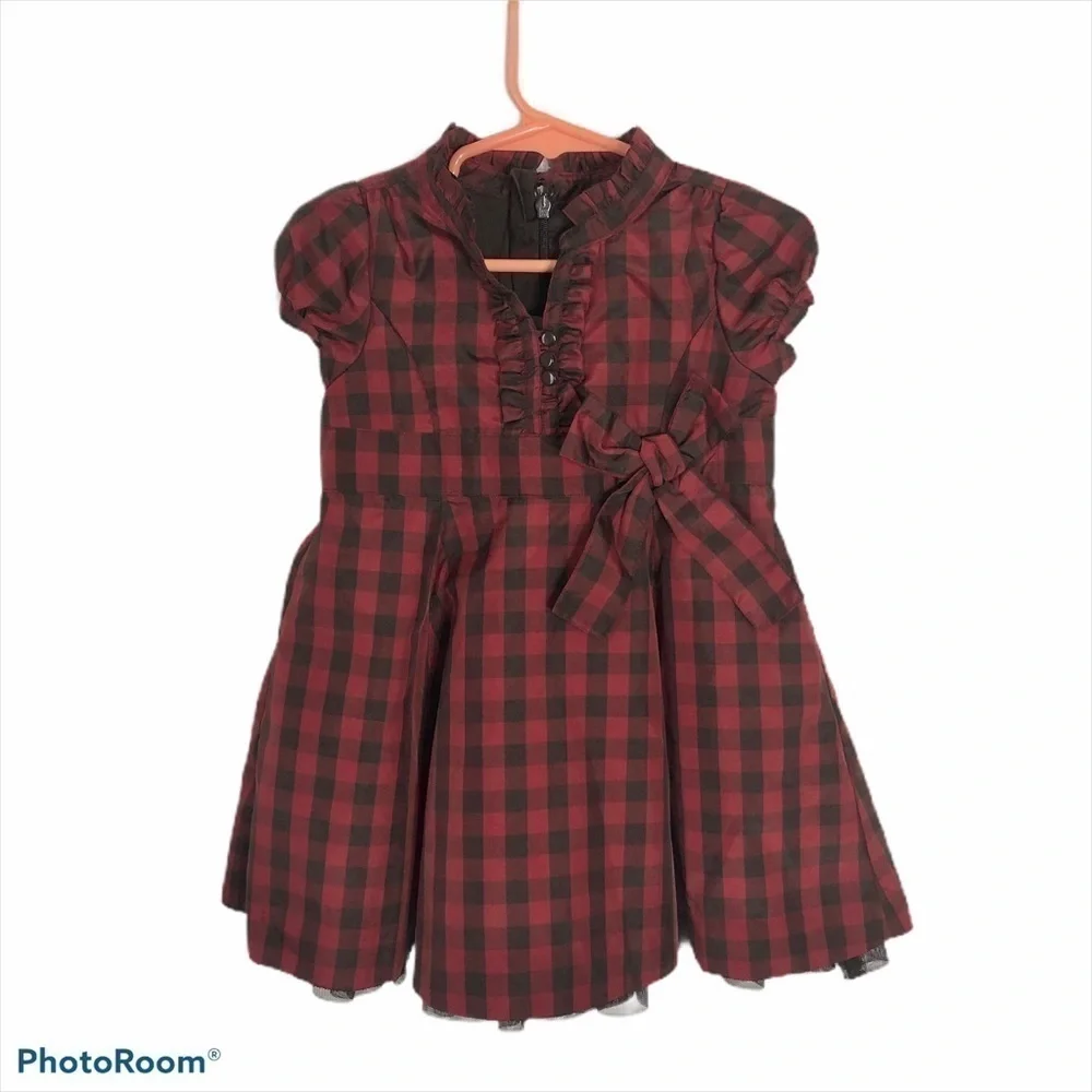 Baby Gap Buffalo Plaid Bow Dress 18 - 24 months